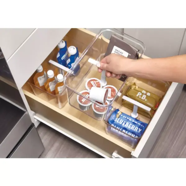 iDESIGN Crisp Deep Drawer Bin with T-Handle Clear