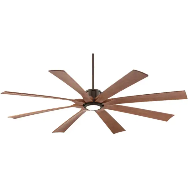 70" Possini Euro Design Modern Outdoor Ceiling Fan with Light LED Dimmable Remote Oil Rubbed Bronze Koa Damp Rated for Patio Porch