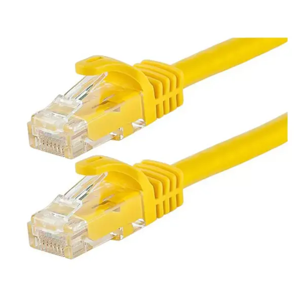 Monoprice Cat6 Ethernet Patch Cable - 30 Feet - Yellow | Network Internet Cord - RJ45, Stranded, 550Mhz, UTP, Pure Bare Copper Wire, 24AWG - Flexboot