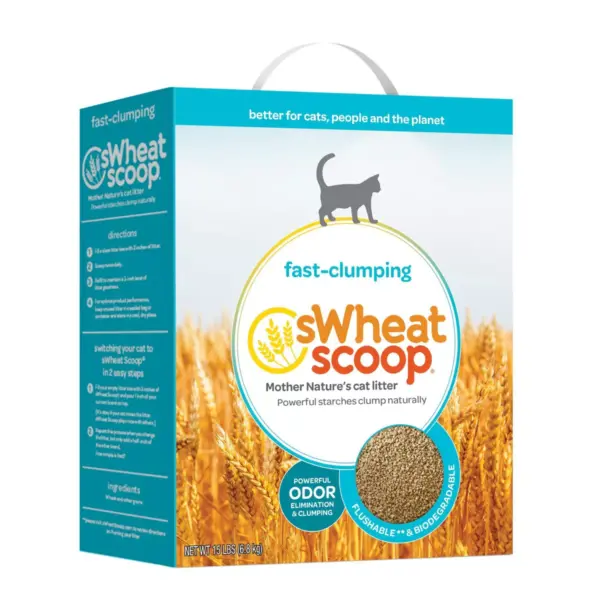 sWheat Scoop Clumping Natural Cat Litter - 15lbs