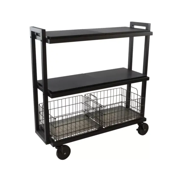 Cart System with wheels 3 Tier Black - Atlantic