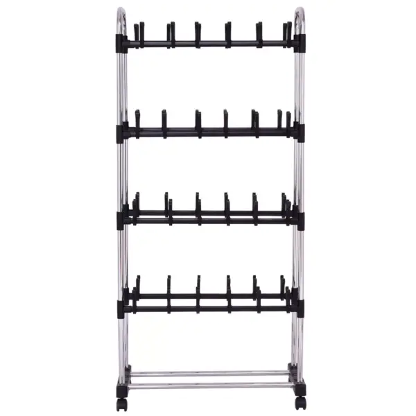 Costway 48 Pairs Clip On Shoe Rack Adjustable Storage Shelf Holder Space Organizer