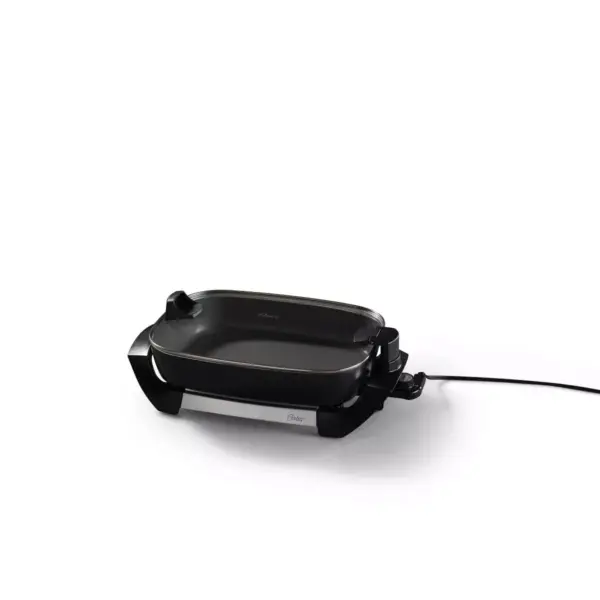 Oster DiamondForce 16" Electric Skillet With Lift & Serve Hinged Lid - Black