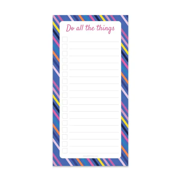 Magnet Notepad 4" x 8" Bright Stripes - TF Publishing