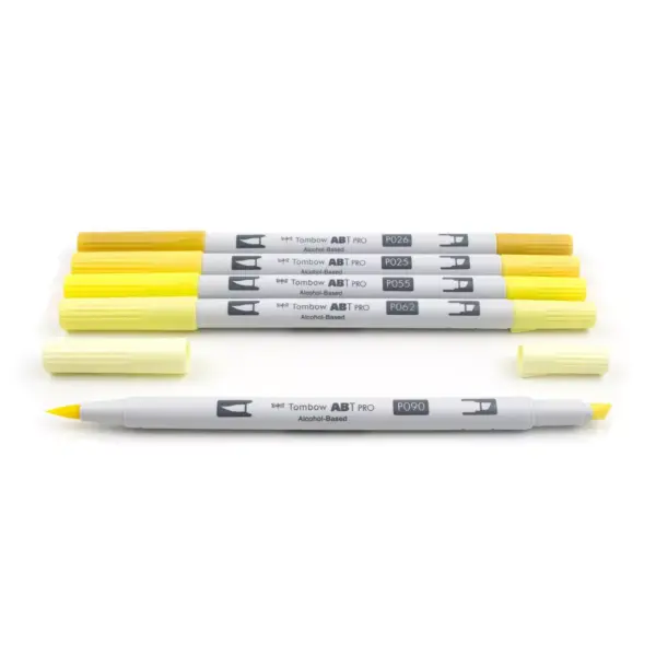 5ct ABT PRO Dual-Tip Alcohol Based Art Markers Yellow Tones - Tombow