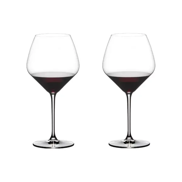 Riedel 27.16 Ounce Extreme Pinot Noir Clear Crystal Red Wine Glass Set for Light Bodied Red Wines with Tulip Shaped Bowl , (2 Pack)