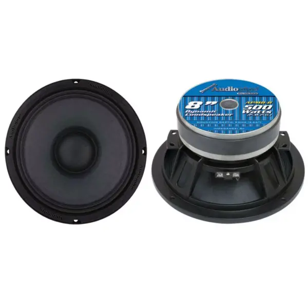 Audiopipe 8" 1000W Low/Mid Bass Frequency Car Audio Loudspeaker, 2pk | APMB-8-B