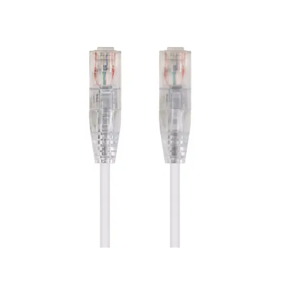 Monoprice Cat6 Ethernet Patch Cable - 14 Feet - White | Network Internet Cord - Snagless RJ45 Stranded 550MHz UTP CMR Riser Rated Pure Bare Copper