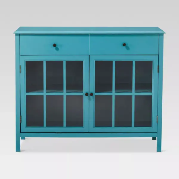 Windham 2 Door Accent Buffet, Cabinet with Shelves - Teal - Threshold™