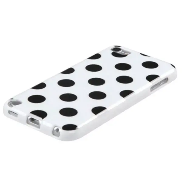 MYBAT For Apple iPod Touch 5th Gen/6th Gen White Black Polka Dots Skin Case Cover