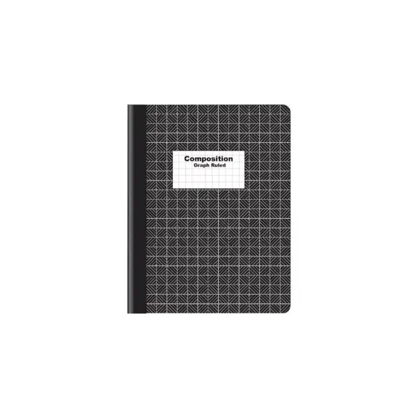 Staples Composition Notebook 9.75" x 7.5" Graph Ruled 100 Sh. Black 892281