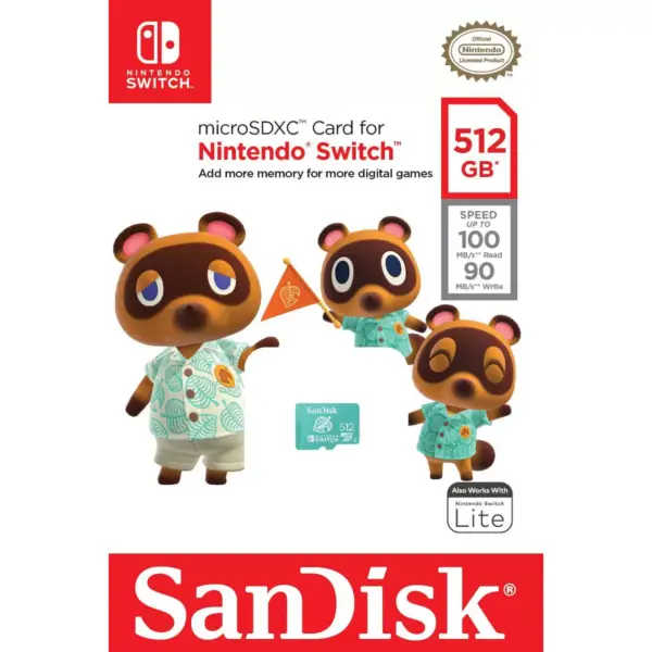 SanDisk 512GB microSD UHS-I Memory Card, Licensed for Nintendo Switch