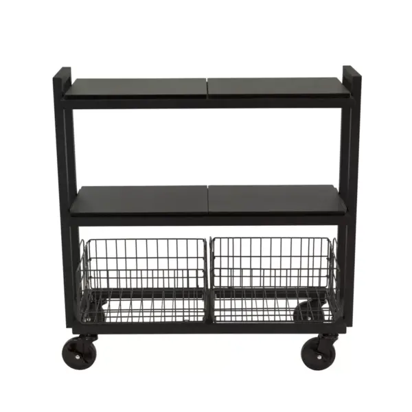 Cart System with wheels 3 Tier Black - Atlantic