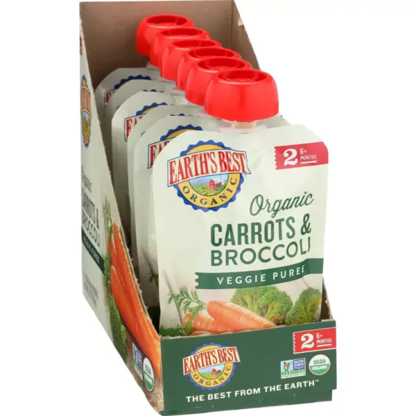 Earth's Best Organic Carrots & Broccoli Baby Food Pouch - 3.5oz