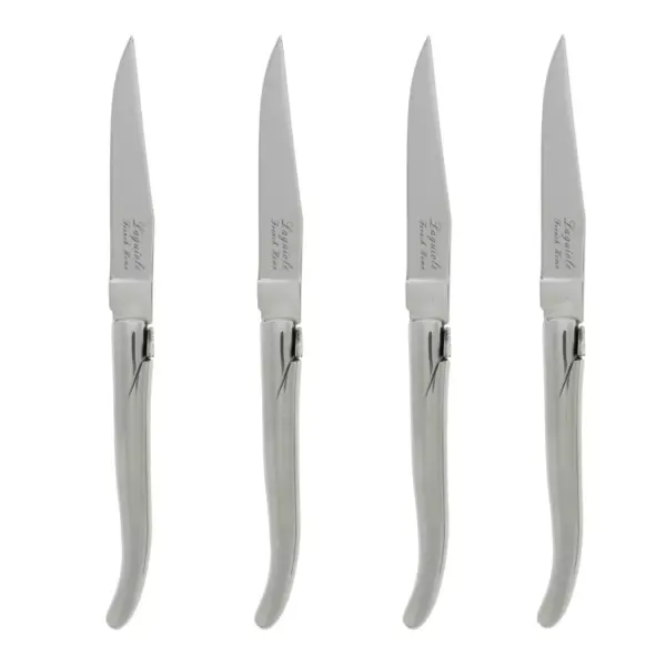 4pk Stainless Steel Laguiole Connoisseur Steak Knives - French Home