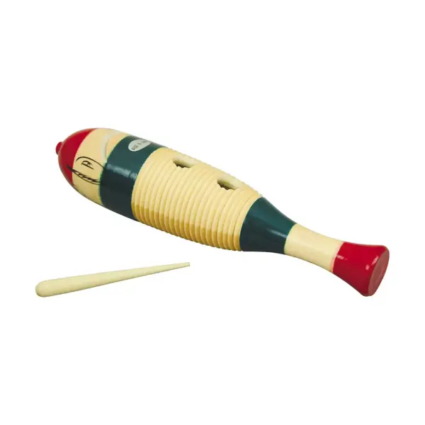 Rhythm Band Traditional Wood Guiro with Scratcher