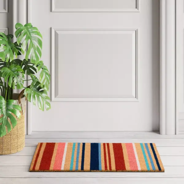 1'6"x2'6" Summer Striped Doormat Neutral - Opalhouse™