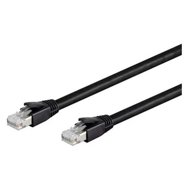 Monoprice Cat8 Ethernet Network Cable - 25 feet - Black | 2GHz, 40G, 24AWG, S/FTP - Entegrade Series