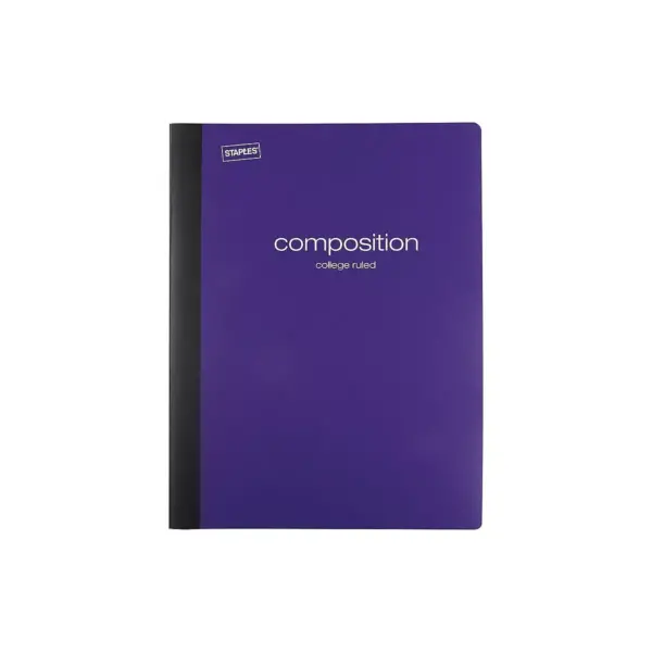 Staples Composition Notebook 9.75" x 7.5" College Ruled 70 Sh. Purple TR55078N/55078