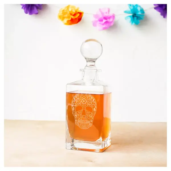 Halloween Sugar Skull Decanter