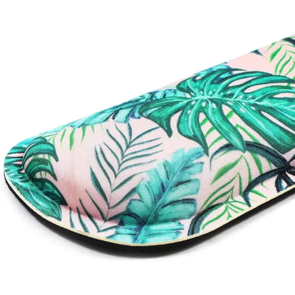 Okuna Outpost Computer Keyboard Wrist Support Pad, Tropical Palm Leaves Office Desk Accessories 16.2" x 3.1"