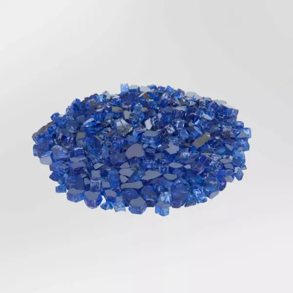 Sapphire Blue Reflective Fire Glass - Fire Sense