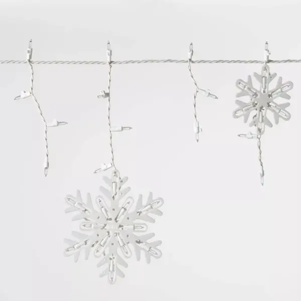 Christmas Incandescent Snowflake Icicle Novelty 150 Lights Clear with White Wire - Wondershop™