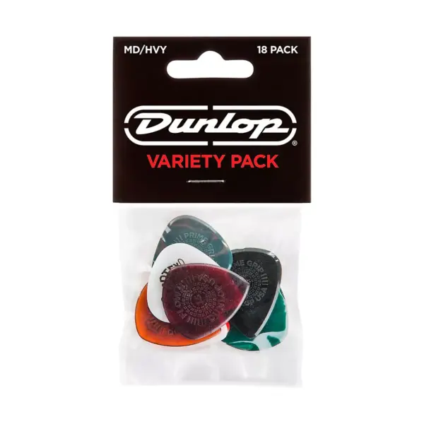 Dunlop Variety Flex/Flow/Prime Grip Pick Pack MD/HV 18 Pack