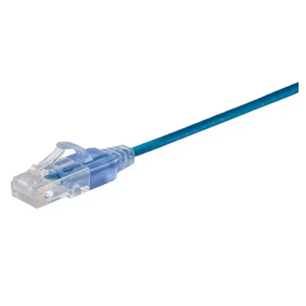 Monoprice Cat6A Ethernet Patch Cable - 5 Feet - Blue | Network Internet Cord - RJ45, 550Mhz, UTP, Pure Bare Copper Wire, 10G, 30AWG, 10-Pack - SlimRun