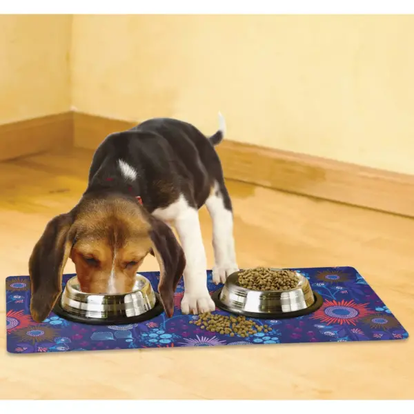 Drymate Dog and Cat Feeding Placemat - Reef Blue