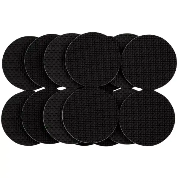 SoftTouch 2" 16pk Heavy Duty Non Slip Furniture Gripper Pad Black