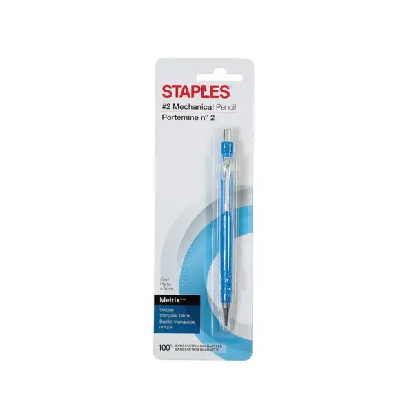 Staples Metrix Mechanical Pencils 0.5mm Blue (50803)