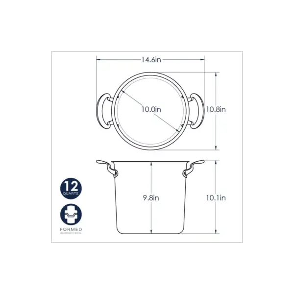 Nordic Ware 12 Quart Stock Pot without Cover