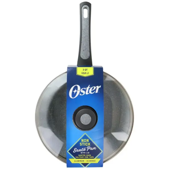 Oster Bastone 3 Quart Aluminum Nonstick Saute Pan in Speckled Gray