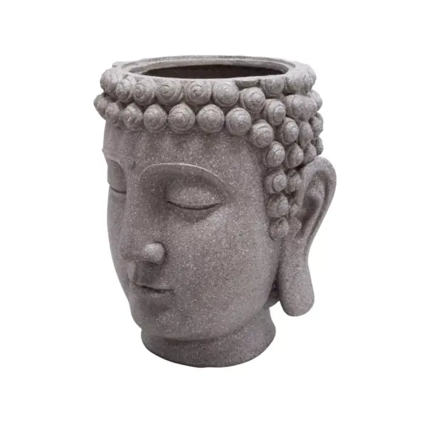 Buddha Head Planter Gray - Sagebrook Home