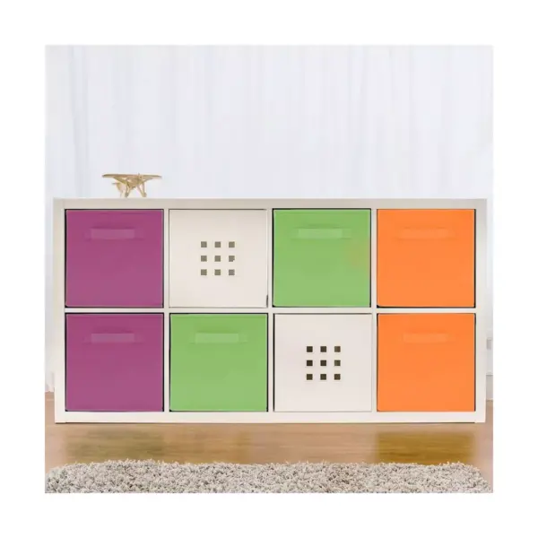 Sorbus 6pk Home Storage Bundle - Drawer and Closet Bins Purple Green Orange