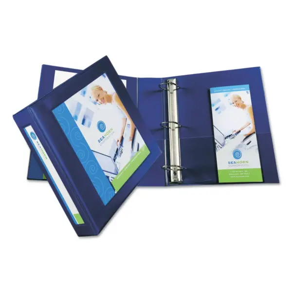 Avery Framed View Heavy-Duty Binder w/Locking 1-Touch EZD Rings 2" Cap Navy Blue 68033