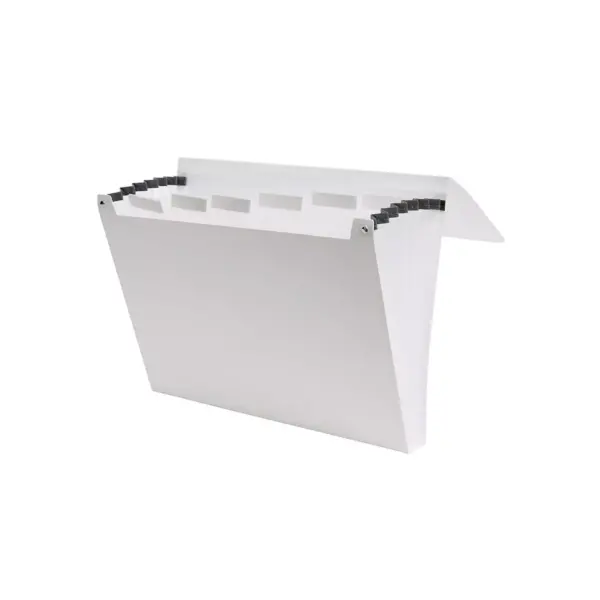 Staples Plastic 7 Pocket Reinforced Expanding Folder Letter Size White TR52024/52024