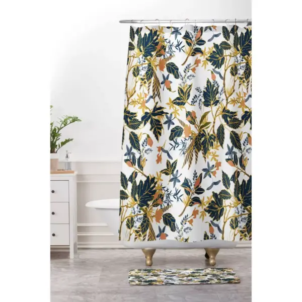 Autumnal Nature I Shower Curtain Blue - Deny Designs