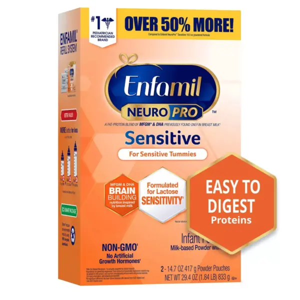 Enfamil NeuroPro Sensitive Infant Formula with Iron Powder - 2ct/14.7oz Each