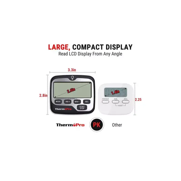 ThermoPro TM01 Digital Timer with Countdown Touchable Backlit