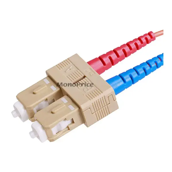 Monoprice Fiber Optic Cable - 1 Meter - Orange | LC to SC OM1, 62.5/125 Type, Multi Mode, Duplex