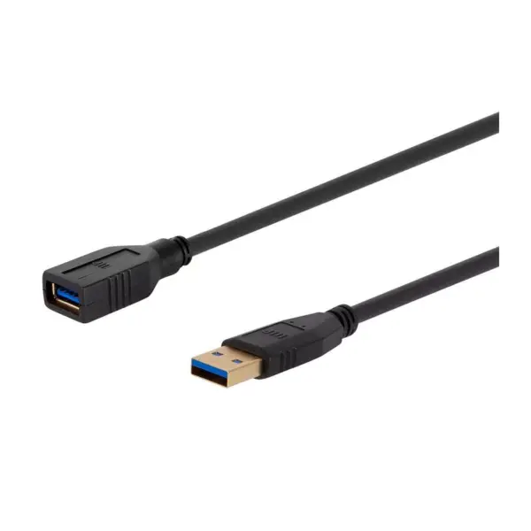 Monoprice USB 3.0 Type-A to Type-A Female Extension Cable - 6ft, Black, 32AWG, TPE Jacket, Compatible with Mouse, Printer, USB Keyboard, Flash Drive