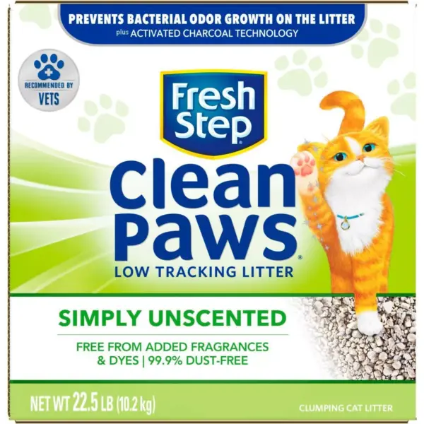 Fresh Step - Clean Paws Unscented Clumping Cat Litter - 22.5lb