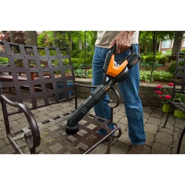 Worx WG545.1 WorxAIR Sweeper/Blower, 20V Li-ion (2.0Ah), 5hr Charger, 120 mph, 80cfm