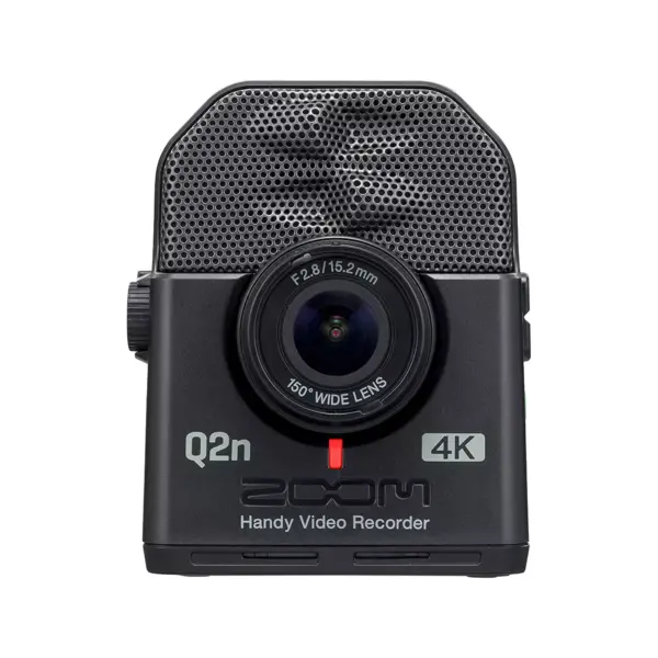 ZOOM Compact Q2N-4K Handy Recorder and 4K Camera for Live Streaming Music Videos with HD Capability, 150 Degree Lens, and 12 Lighting Presets, Black