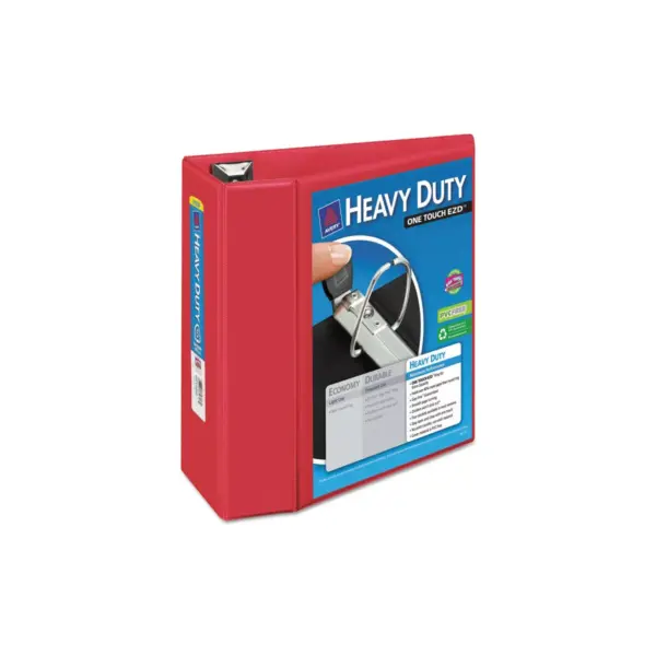 Avery Heavy-Duty View Binder w/Locking 1-Touch EZD Rings 5" Cap Red 79327