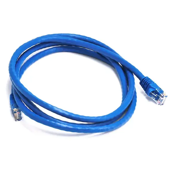 Monoprice Cat5e Ethernet Patch Cable - 5 Feet - Blue | Network Internet Cord - RJ45, Stranded, 350Mhz, UTP, Pure Bare Copper Wire, 24AWG