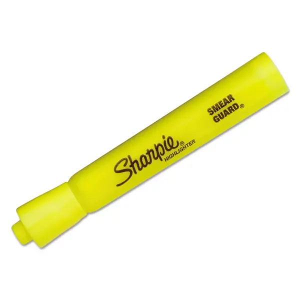 Sharpie Accent Tank Style Highlighter Chisel Tip Fluorescent Yellow 4/Set 25164PP