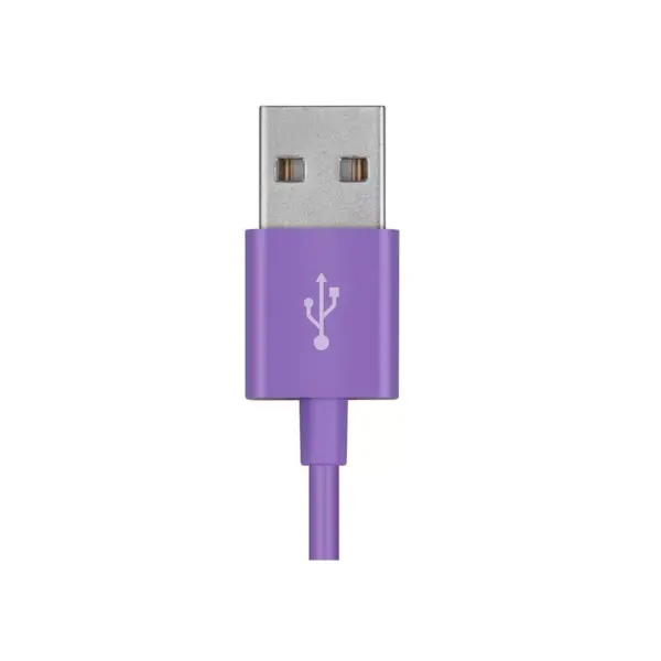 Monoprice USB Type-A to Micro Type-B Cable - 6 Feet - Purple | 2.4A, 22/30AWG - Select Series